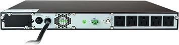 Vertiv Liebert PSI5 UPS - 1000VA 900W 120V 1U Line Interactive AVR, Rack, Lead Acid, 0.9 Power Factor, Pure Sine Wave, 2 Programmable Outlets, Power Backup with Surge Protection (PSI5-1000RM1201U)