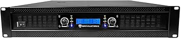 Rockville RPA12 5000 Watt Peak / 1400w RMS 2 Channel Power Amplifier Pro/DJ Amp Bundle with Rockvile RCSS1425 25' 14 AWG Speakon to Speakon Speaker Cable 100% Copper