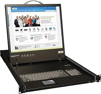 Tripp Lite NetController 16-Port Rackmount Console KVM Switch Steel with 19-Inch LCD Screen, Touchpad & Keyboard, Daisy-Chain up to 256 Devices, 1URM, 1-Year Warranty (B040-016-19)