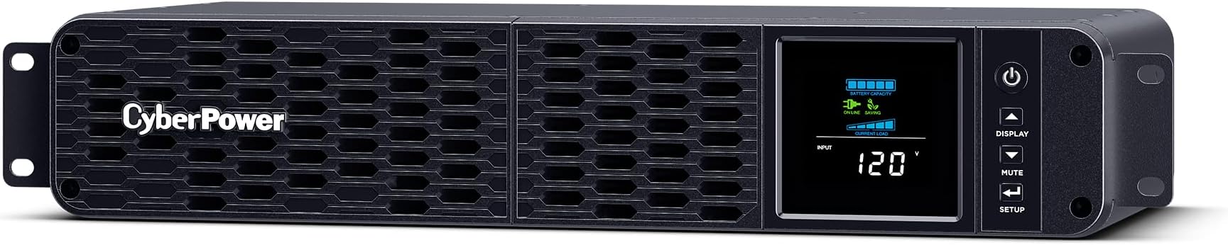CyberPower CP1500PFCRM2U PFC Sinewave UPS System, 1500VA/1000W, 8 Outlets, AVR, Short Depth 2U Rackmount