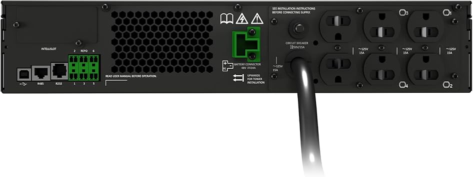 Vertiv Liebert GXT5 UPS - 1500VA/1350W 120V, Online Double Conversion, 2U Rack/Tower, Energy Star Certified, Lead Acid, Sine Wave, Battery Backup, 0.9 Power Factor, Colored LCD (GXT5-1500LVRT2UXL)