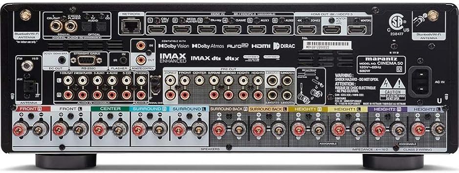 Marantz Cinema 50 Dolby Atmos DTS:X 9.4 Ch Black -120v Receiver