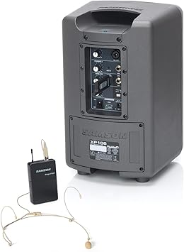 Samson Expedition XP106wDE Rechargeable Portable PA System with Wireless Headset Microphone and Bluetooth