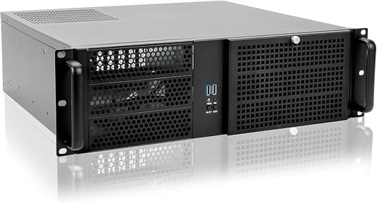 RackChoice 3u Rackmount Server Chassis MATX/Mini-ITX 3x5.25 Support ATX PSU with Either top/Bottom or Side Cooling and SFX PSU (Need to use The ATX to SFX braccket in Screw Box)