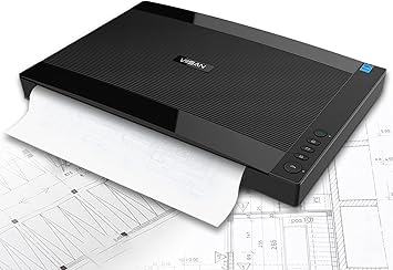 VIISAN VF3240 Large Format Flatbed Scanner, A3 Size, 2400 DPI, CIS Sensor, Scan 297 × 420 mm / 11.7" x 16.7" in 4 sec, Frameless, Auto-Scan, Document & Photo & Book Scanner, Supports Windows & Mac