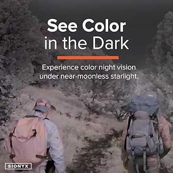 SIONYX Aurora Black Color Digital Night Vision Camera & Kits – Rugged and Impact-Resistant Aurora Black, WiFi, Mount, 32GB MicroSD Card, Waterproof Protective Case, & More