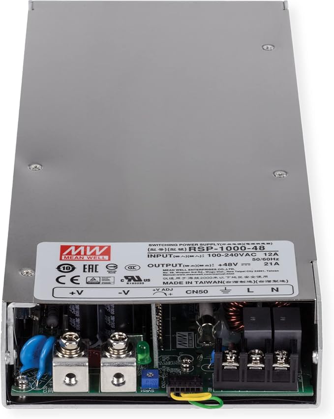 TRENDnet TI-RSP100048 1000W, 48V DC, 21A AC to DC Industrial Power Supply with PFC Function