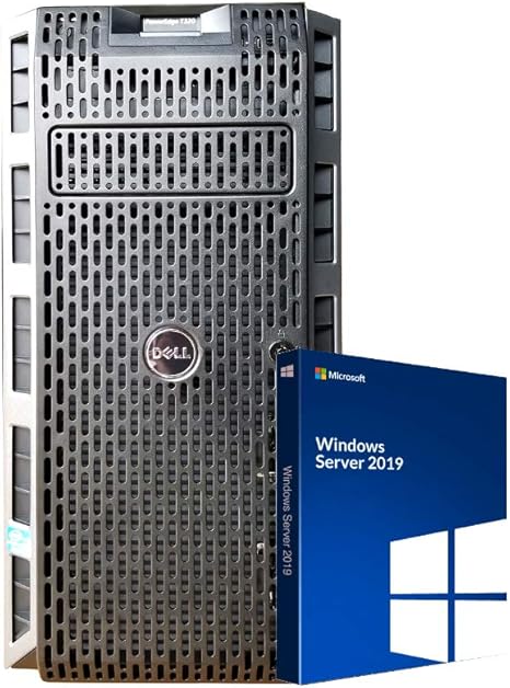 Dell PowerEdge T320 Tower Server with Intel Xeon E5-2470 v2 CPU, 128GB RAM, 4TB SSDs, 8TB HDDs, RAID, Windows Server 2019 (Renewed)