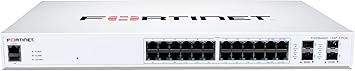 FORTINET FortiSwitch 124F-FPOE - FS-124F-FPOE, L2+ Managed POE Switch with 24GE + 4SFP+, 24port POE. Rack Mountable