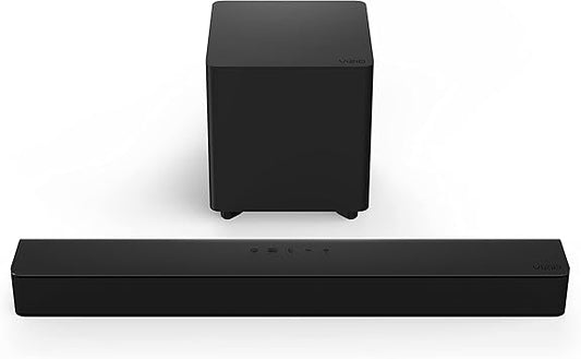 VIZIO V-Series 2.1 Compact Home Theater Sound Bar with DTS Virtual:X, Bluetooth, Wireless Subwoofer, Voice Assistant Compatible, Includes Remote Control