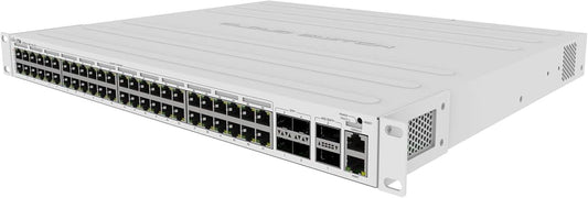 MikroTik CRS354-48P-4S+2Q+RM: 48x Gigabit PoE Ports, 10Gb SFP+ & 40G QSFP+ Switch, Black Metal Case