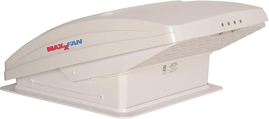 Maxxair 00-05100K MaxxFan Ventillation Fan with White Lid and Manual Opening Keypad Control White
