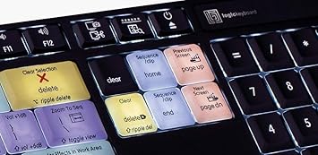 LogicKeyboard Adobe Premiere Pro CC For Apple MAC Astra USB Wired Keyboard Part# LK-LKBU-PPROCC-AMBH