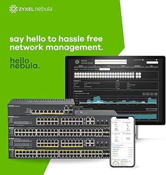 Zyxel 48-Port Gigabit Ethernet NebulaFlex Smart Managed Switch | 4X RJ-45/SFP Ports | Metal | Limited Lifetime GS1920-48v2