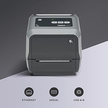 Zebra ZD621 Thermal Transfer Desktop Printer 203 dpi Print Width 4-inch USB Serial Ethernet ZD6A042-301F00EZ