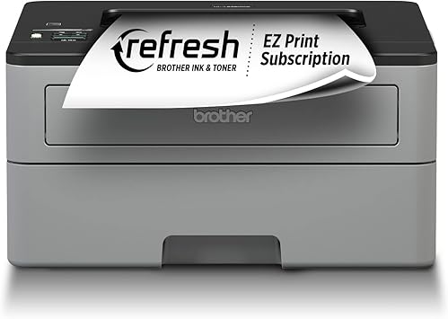 Brother Compact Monochrome Laser Printer, HL-L2350DW, Wireless Printing, Duplex Two-Sided Printing, Refresh Subscription and Amazon Dash Replenishment Ready