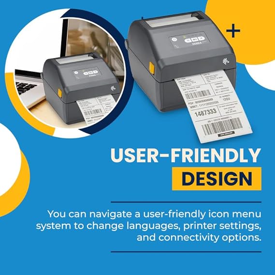 Zebra ZD421 Direct Thermal USB 203 dpi | ZD4A042-D01M00EZ 4 inch Width | Zebra GK420d Replacement | Zebra Label Printer | Includes Jetset Software