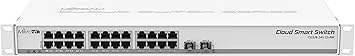 Mikrotik CSS326-24G-2S+RM Managed Gigabit Ethernet (10/100/1000) Supports Power Over Ethernet (PoE) 1U Network Switch, White