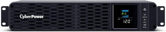CyberPower CP1500PFCRM2U PFC Sinewave UPS System, 1500VA/1000W, 8 Outlets, AVR, Short Depth 2U Rackmount