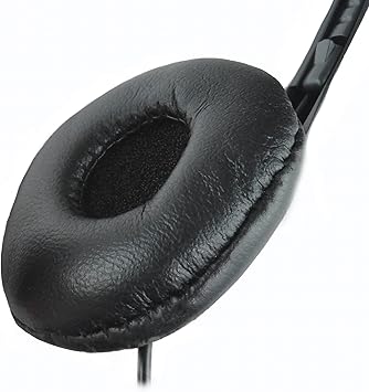 Soundnetic SNCCV Classroom Stereo Headphones with Leatherette Earpads and Volume Control, Black, Count of 100, Pack of 1