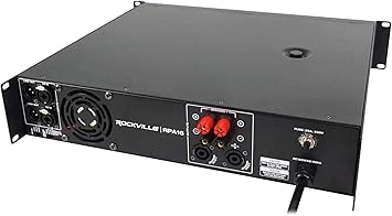 Rockville RPA16 10,000 Watt 2 Channel Power Amplifier Pro/DJ Amp+Speakon Cables