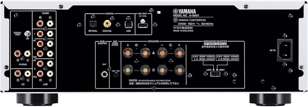 YAMAHA A-S801BL Natural Sound Integrated Stereo Amplifier (Black)