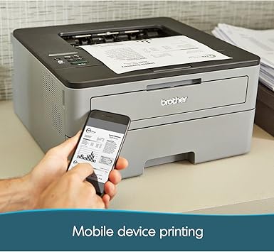 Brother Compact Monochrome Laser Printer, HL-L2350DW, Wireless Printing, Duplex Two-Sided Printing, Refresh Subscription and Amazon Dash Replenishment Ready