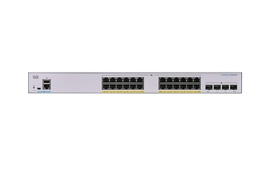 CISCO DESIGNED Business Smart Switch | 24 Port GE | PoE | 4x1G SFP | Limited Lifetime Protection (CBS250-24P-4G-NA)