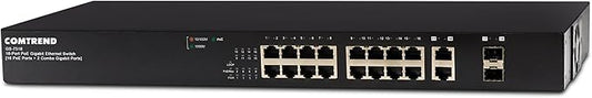 Comtrend GS-7518 18-Port (16 POE+ Ports) High Power PoE+ af/at Gigabit Ethernet Switch with 280W Power Budget