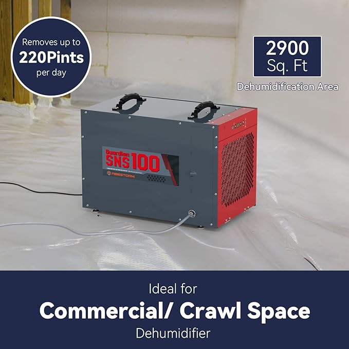 Abestorm 220 Pint Commercial Dehumidifier with Pump for Crawl Space, Basement, Whole House, Industrial Dehumidifier with Drain Hose for Large Space or Garages, Auto Defrosting, Memory Starting
