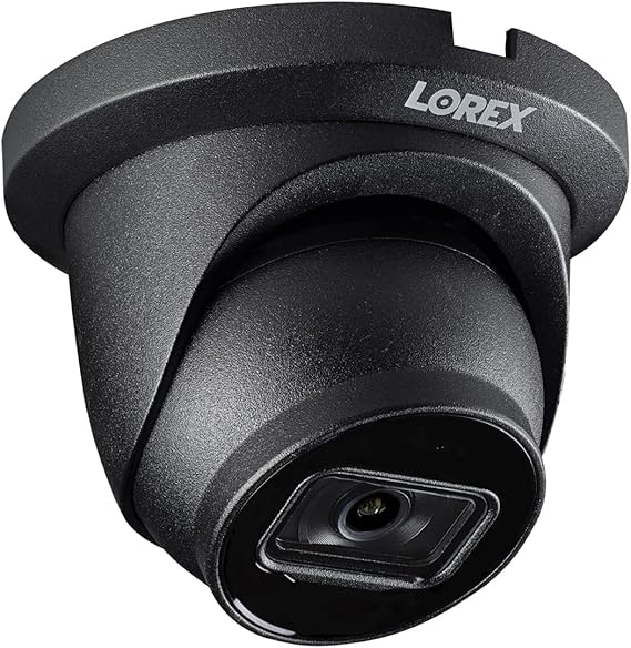 Lorex 4K (8MP) Smart IP Dome Security Camera with Listen-in Audio and Real-Time 30FPS Recording Single/Black,LNE9242B