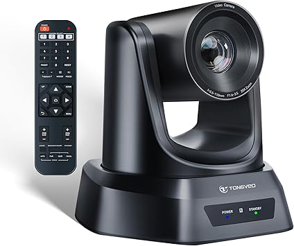 TONGVEO 20X HDMI PTZ Camera IP Live Streaming SDI USB 1080P 60fps Optical Zoom PoE Supports for Church Services Worship Education Video Conference with OBS vMix Wirecast Zoom Skype and More