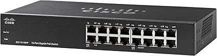 Cisco SG110-24 Desktop Switch with 24 Gigabit Ethernet (GbE) Ports plus 2 Combo mini-GBIC SFP , Limited Lifetime Protection (SG11016HPNA)