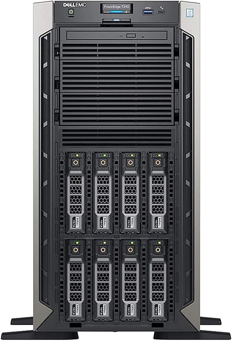 Dell PowerEdge T340 Tower Server, Windows 2019 STD OS, Intel Xeon E-2124 Quad-Core 3.3GHz 8MB, 32GB DDR4 RAM, 8TB Storage, RAID, Single PSU (Renewed)