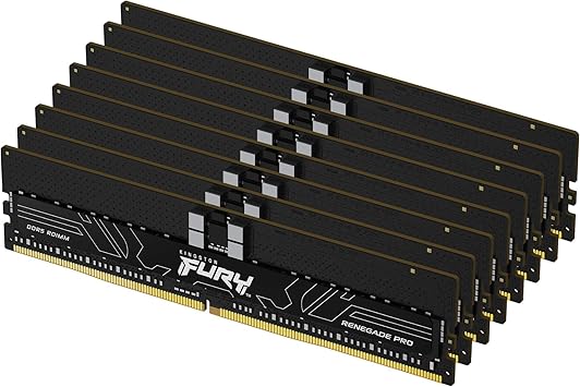 Kingston Fury Renegade Pro Expo 256GB 6000MT/s DDR5 ECC Reg CL32 DIMM (Kit of 8) Memory Overclockable ECC Registered DIMM- KF560R32RBEK8-256