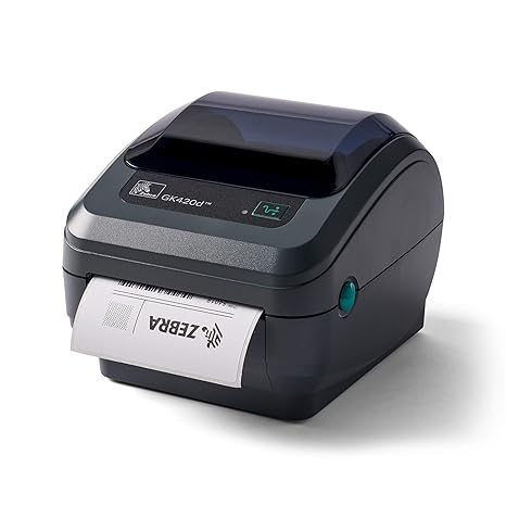 Zebra GK420d Monochrome Desktop Direct Thermal Label Printer, 5 in/s Print Speed, 203 dpi Print Resolution, 4.09