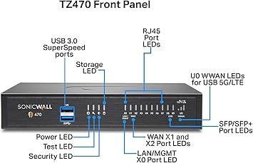 Sonicwall TZ470 High Availability (02-SSC-6385) | TZ470 HA Unit - Secondary Device for Reliable, Continuous Connection