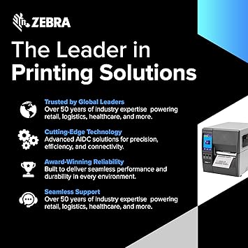 JetSet Label Zebra ZT231 (Zebra ZT230 Replacement) | Thermal Transfer & Direct Thermal 203 DPI | ZT23142-T01000FZ | USB, Serial, Ethernet, Bluetooth Connectivity, Tear Bar