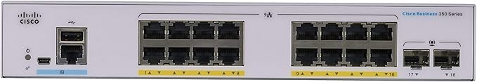 CISCO DESIGNED Business CBS350-16FP-2G Managed Switch | 16 Port GE | Full PoE | 2x1G SFP | Limited Lifetime Protection (CBS350-16FP-2G)