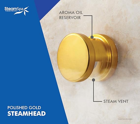 SteamSpa 9kW Steam Sauna Generator Executive Bundle 240V Steam Generator with Touch Pad, Steamheads, Pressure Relief Valve, Built-in Auto Drain, LED Light, Filter and Quick Install Kit EXR900GD-A