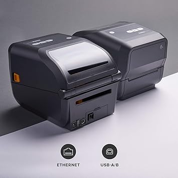 Zebra ZD620t Thermal Transfer Desktop Printer 203 dpi Print Width 4 in Ethernet Serial USB ZD62042-T01F00EZ