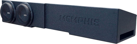 Memphis Audio MJMECHEV8D1V2 Dual 8" Subwoofer Loaded Enclosure, 1 Ohm, Compatible with 2007+ Chevrolet & GMC Crew Cabs