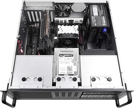 SilverStone Technology RM41-H08 4U Rackmount Server Case with 5 x 3.5 Hot-Swappable Bay and 3 x 5.25 Bays with USB 3.1 Gen 1 RM41-H08-x