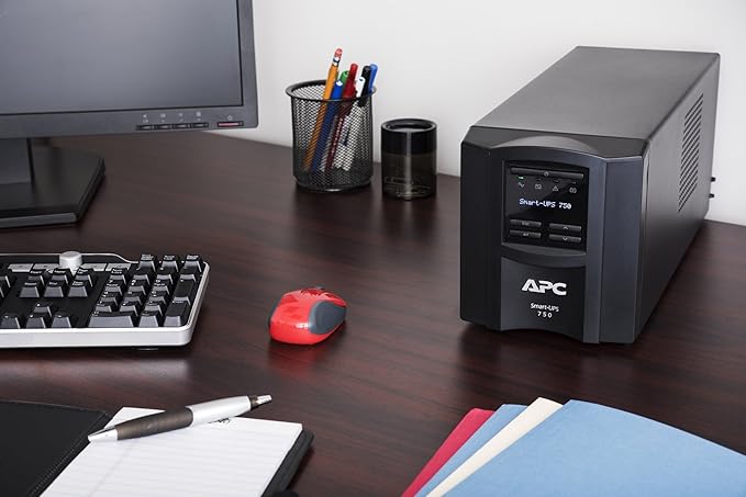 APC 750VA Smart UPS with SmartConnect, SMT750C Sinewave UPS Battery Backup, AVR, 120V, Line Interactive Uninterruptible Power Supply