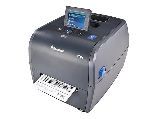 Intermec PC43TB00100201 Intermec, Pc43T Printer, 4" Thermal Transfer/Direct Thermal Desktop Printer, 203 Dpi, LCD Display, Tear-Off, Real Time Clock, USB 2.0 and 2 USB Host Ports