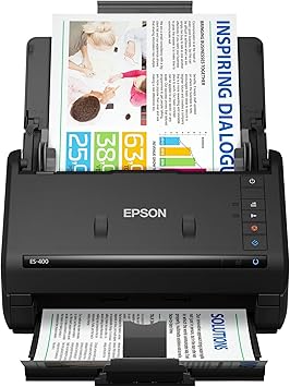 Epson WorkForce ES-400 Colour Duplex Document Scanner for PC and Mac, Auto Document Feeder (ADF)
