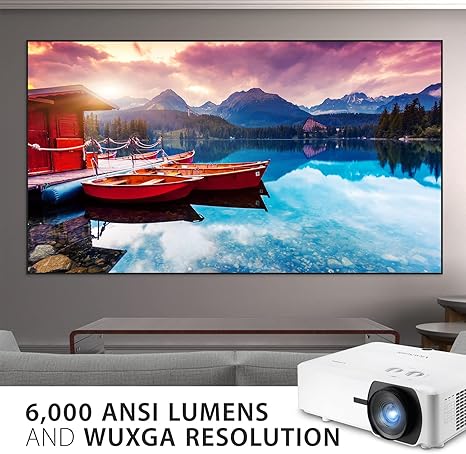 ViewSonic LS920WU 6000 Lumens WUXGA Laser Projector for 300 Inch screen, Dual HDMI, 4K HDR/HLG Support, 1.6x Optical Zoom for Business and Education