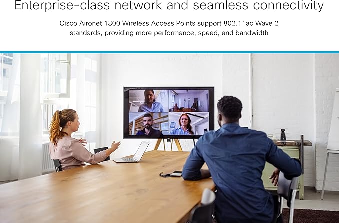Cisco Aironet 1852I-B-K9 Wi-Fi Access Point, 802.11ac Wave 2, with Internal Antenna (AIR-AP1852I-B-K9)