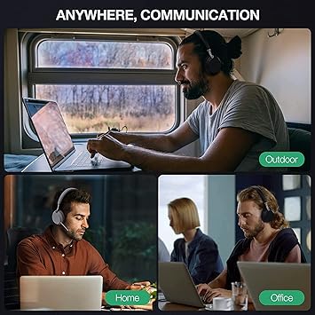 Yealink BH72 Wireless Bluetooth Stereo Headphones w/Mic, 35-Hour Battery, Wireless Charging, Work from Home Office - Zoom, Meet, Webex, Calls, Noise Cancellation Mic, GTW Cloth