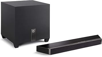 Definitive Technology Studio 3D Mini Sound Bar with 6 Speakers and an 8" Wireless Subwoofer, 3D Surround Sound, Dolby Atmos & DTS:X, Built-in HEOS, Amazon Alexa Compatible, 4K HDMI with eARC